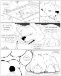 2016 4:5 black_and_white canid canine canis city_wall comic dialogue digital_drawing_(artwork) digital_media_(artwork) duo eavesdropping english_text feral hi_res human macro male mammal monochrome offscreen_character s2-freak schwarzpelz text wolf