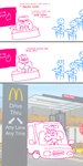 anthro drive-thru failed_vore food group humor male male_pred school stick_figure student teacher text vore thebluercheese mcdonald's mammal comic english_text hi_res