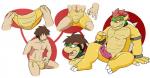 3_toes 4_fingers 5_fingers anthro briefs claws clothing collar erection feet fingers genitals goo_transformation grin latex male nude penis simple_background smile smirk solo teeth toes transformation transformation_sequence transformation_through_masturbation underwear white_background lizardman_(artist) mario_bros nintendo bowser human koopa mammal scalie 2016 sequence