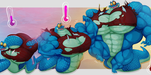 anthro biceps big_muscles big_pecs blue_body blue_scales calf_muscles destroyed_clothing fangs feral feral_to_anthro forearm_muscles growth huge_muscles huge_pecs limb_growth limbless_vertebrate male muscle_growth muscular muscular_anthro muscular_male pecs quads scales shaking shivering solo teeth temperature_play transformation yellow_eyes toonpower disney zootopia gary_de'snake pit_viper reptile scalie snake viper alternate_version_at_paywall hi_res
