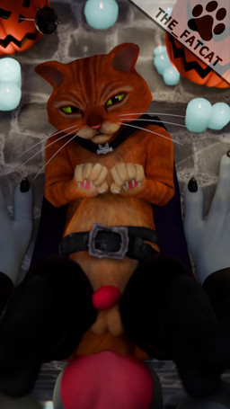 5_fingers anal anal_penetration anal_tugging animal_genitalia animal_penis anthro anthro_on_anthro anthro_penetrated anthro_penetrating ball_size_difference balls belt big_dom_small_sub boots candle canine_genitalia canine_penis cape claws clothing dagger dominant dominant_anthro dominant_male duo erection faceless_character faceless_male feline_genitalia feline_penis feral fingers first_person_view food footwear from_front_position fruit fur genitals green_eyes grey_body grey_fur half-closed_eyes holidays jack-o'-lantern knot knotted_penis larger_anthro larger_male legs_up looking_at_viewer male male/male melee_weapon narrowed_eyes on_ground orange_body orange_fur pawpads penetration penis penis_size_difference plant pumpkin rapier shoes size_difference slow_sex smaller_anthro smaller_male smaller_penetrated smile submissive submissive_anthro submissive_male sword teeth thrusting weapon whiskers the_fatcat valorlynz_(modeler) dreamworks halloween puss_in_boots_(franchise) death_(puss_in_boots) puss_in_boots_(dreamworks) domestic_cat felid feline felis mammal tabby_cat 3d_(artwork) 3d_animation 9:16 animated digital_media_(artwork) hi_res loop no_sound short_playtime signature watermark webm