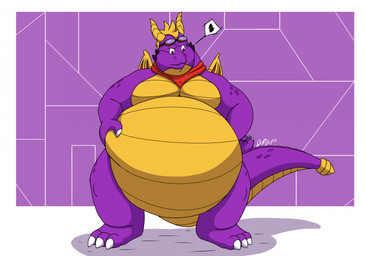 aged_up anthro anthrofied belly big_belly chubby_cheeks claws eyewear goggles holding_belly horn male obese obese_male overweight overweight_male purple_body red_scarf scarf solo standing tail thick_thighs wings yellow_belly geogrey activision european_mythology mythology spyro_the_dragon balloonist_spyro spyro dragon mythological_creature mythological_scalie scalie hi_res