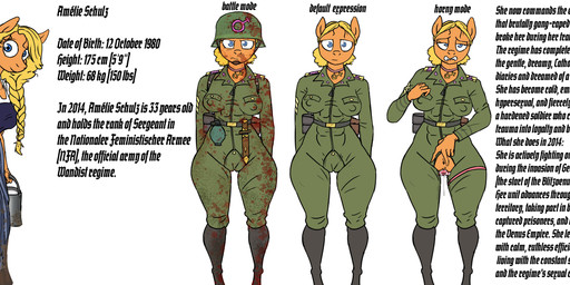 adolescent age_progression anthro character_description clothing dress female masturbation military_uniform sex_toy solo tight_clothing uniform variations vibrator wandism young juninhooficial equid equine horse mammal pony absurd_res detailed hi_res long_image model_sheet wide_image