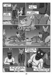 anthro dialogue eyewear female glasses group male nightclub speech_bubble text wasylthefox levi_esthersson canid canine felid fennec_fox fox mammal true_fox absurd_res comic digital_drawing_(artwork) digital_media_(artwork) english_text greyscale hi_res monochrome