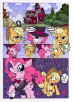 2011 applejack_(mlp) barn black_tie_(suit) black_top_hat blonde_hair blue_eyes bow_(feature) bow_tie breath candy clothed clothed_feral clothing colored comic cough cowboy_hat cutie_mark dessert dialogue digital_media_(artwork) duo earth_pony ellipsis english_text equid equine eyelashes farm female feral food forced forced_kiss freckles friendship_is_magic green_eyes grin hair hasbro hat hay headgear headwear hi_res holding_face hooves horse interrupted_speech kiss_on_lips kissing lollipop mammal mohawkrex my_little_pony open_mouth open_smile orange_body pink_body pink_hair pink_tail pinkie_pie_(mlp) pony pupils raised_hoof small_pupils smile smooch_(sound_effect) speech_bubble star suit surprise surprise_kiss surprised_expression sweet_apple_acres sweets tail text tongue tongue_out top_hat whysoseriouss wide_eyed yellow_tail