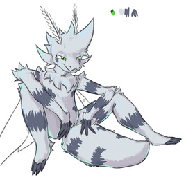 antennae_(anatomy) anthro arms_in_front arthropod_abdomen arthropod_abdomen_between_legs bent_legs elbows_on_knees fur green_eyes grey_body grey_fur grey_markings grey_stripes insect_wings lepidopteran_wings male male_anthro markings neck_tuft simple_background sitting smug_face solo spread_legs spreading striped_arthropod_abdomen stripes tuft white_background wings accadurosoce muth_(accadurosoce) arthropod insect lepidopteran moth hi_res