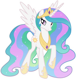 cutie_mark feathered_wings feathers female feral fur hair horn long_hair looking_at_viewer multicolored_hair simple_background solo white_background white_body white_feathers white_fur wings friendship_is_magic hasbro my_little_pony mythology princess_celestia_(mlp) equid equine mammal mythological_creature mythological_equine winged_unicorn source_request