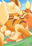 alpha_(mating_season) anal anal_penetration arcanine ball_slap balls balls_deep blush bodily_fluids canid canine comic cum cum_in_mouth cum_inside delta_(mating_season) dialogue doggystyle eyes_closed face_fucking fellatio feral feral_on_feral feral_penetrated feral_penetrating feral_penetrating_feral forced forced_oral from_behind_position fur generation_1_pokemon genital_fluids genitals group group_sex growlithe gunther_(mating_season) hi_res intraspecies irrumatio knot lipsticking male male/male male_penetrated male_penetrating male_penetrating_male mammal motion_lines nikkibunn nintendo onomatopoeia oral oral_penetration orange_body penetration penile penis pokemon pokemon_(species) same_evolution_group sex size_difference sky slap small_dom_big_sub sound_effects spitroast sweat teeth text threesome tongue tongue_out
