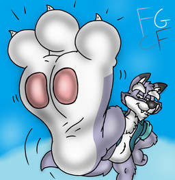 3_toes anthro arm_tuft belly bent_leg biped black_ear_tips black_eyes black_nose blue_sky bottomless bottomless_anthro bottomless_male cheek_tuft chest_tuft chin_tuft claws clothed clothing collarbone curling_tail dipstick_ears ear_markings ear_piercing elbow_tuft eyebrows facial_tuft fangs feet first_person_view fist fist_on_hip fluffy fluffy_tail foot_fetish foot_focus fur glance glistening glistening_body glistening_feet glistening_fur green_clothing green_shirt green_topwear grey_body grey_fur grin grinning_at_viewer half-closed_eyes hand_on_hip hand_on_own_hip humanoid_feet humanoid_hands humanoid_heel knee_tuft knee_up leg_tuft lines_drawn looking_at_viewer male male_anthro multicolored_body multicolored_ears multicolored_fur narrowed_eyes open_clothing open_shirt open_topwear outside pawpads paws piercing pink_pawpads plantigrade pose raised_foot shirt shirt_only sky smile smiling_at_viewer smirk smirking_at_viewer smug smug_expression smug_eyes smug_face smug_grin soles solo stomping stomping_pov stomping_viewer tail teeth thick_eyebrows toe_claws toes topwear topwear_only tuft two_tone_body two_tone_feet two_tone_fur white_belly white_body white_chest white_eyebrows white_fur white_sclera white_toe_claws wrinkled_feet wrinkles fruitgems teaselbone_(character) canid canine canis mammal wolf 2025 colored digital_drawing_(artwork) digital_media_(artwork) hi_res pinup shaded signature