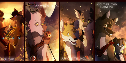 ambiguous_gender blue_eyes brown_body brown_fur feral fur group smile skaydie canid canine canis domestic_dog mammal 2015 digital_media_(artwork) hi_res