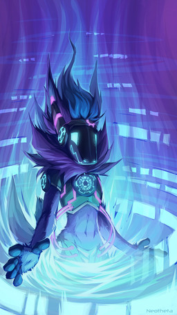 5_fingers anthro blue_hair fingers fur hair machine male screen screen_face solo neotheta mammal protogen 2020 9:16 digital_media_(artwork) hi_res