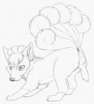 2015 anatomically_correct animal_genitalia animal_penis anus balls canid canine canine_genitalia canine_penis erection feral generation_1_pokemon genitals graphite_(artwork) knot looking_at_viewer male mammal monochrome multi_tail nintendo pencil_(artwork) penis pokemon pokemon_(species) simple_background smile solo tail traditional_media_(artwork) vulpix white_background yaroul