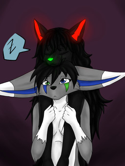 anthro clone duo eyes_closed female female/female neon radioactive sleeping tired sayo sayako hybrid 3:4