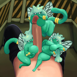 4_arms big_breasts bracelet breast_play breasts empty_eyes eyelashes featureless_breasts female first_person_view front_view genitals green_body green_hair grinding_on_penis group hair huge_breasts insect_wings jewelry lepidopteran_wings looking_at_viewer male male/female micro multi_arm multi_limb navel open_mouth open_smile overweight overweight_female penis sex smile tail tan_body tan_skin thick_thighs titfuck white_eyes wide_hips wings ahoeforcoffee lobotomy_corporation project_moon fairy_festival abnormality_(project_moon) fairy human humanoid mammal tailed_humanoid winged_humanoid 1:1 hi_res