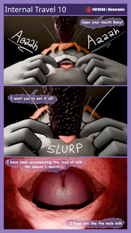 anthro blue_border border comic_panel deep_throat dialogue fellatio female finger_in_mouth genitals internal internal_oral male male/female oral oral_penetration penetration penile penis sex text throat monarquis momo_(monarquis) felid mammal pantherine snow_leopard 3d_(artwork) 9:16 comic digital_media_(artwork) english_text hi_res