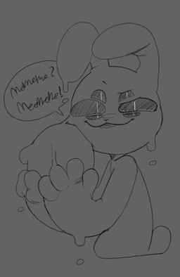 4_fingers 6_eyes ambiguous_gender anthro egg fingers grey_background holding_egg holding_object looking_at_viewer melting multi_eye narrowed_eyes nude nude_anthro simple_background solo speech_bubble text presto_(artist) zip-zap alien goo_creature black_and_grey english_text monochrome sketch
