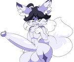 anthro balls big_balls big_butt big_penis black_eyes black_hair butt canid canine canis chest_tuft ear_tuft erection fur genitals hair hi_res huge_balls huge_butt huge_penis humanoid_genitalia humanoid_penis hyper hyper_balls hyper_butt hyper_genitalia hyper_penis larger_male larger_pred long_ears long_hair looking_pleasured male mammal multicolored_body multicolored_fur multicolored_hair multicolored_tail penis purple_body purple_fur rogywantscoffee sexyvampireloverrogy size_difference solo tail tuft unusual_anatomy unusual_tail white_hair wolf