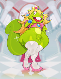 anthro balls big_butt bottom_heavy buckteeth butt candy circumcised clothed clothing cosplay crossdressing crossdressing_male crossover_cosplay crown curvy_figure dessert eyelashes femboy food footwear fur genitals green_body green_fur headgear high_heels huge_butt huge_thighs legwear lollipop male navel no_underwear penis pink_clothing pink_footwear pink_high_heels ring_pop seductive shoes slightly_chubby slightly_chubby_anthro slightly_chubby_male small_penis solo stockings teeth thick_thighs thigh_highs tongue voluptuous voluptuous_anthro voluptuous_male white_clothing white_legwear white_stockings white_thigh_highs wide_hipped_anthro wide_hipped_male wide_hips wig submarine_screw happy_tree_friends mario_bros nintendo nutty_(htf) princess_peach mammal rodent sciurid tree_squirrel 2026 colored crossover digital_drawing_(artwork) digital_media_(artwork) hi_res shaded