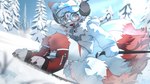 4_fingers anthro bell biped blue_sky claws clothing coat day dipstick_tail earmuffs evergreen_tree eyewear eyewear_on_head fangs fingers fluffy fluffy_tail forest forest_background fur glasses goggles goggles_on_head highlights_(coloring) holding_object inner_ear_fluff kemono light looking_at_viewer male markings multi_tail multicolored_body multicolored_fur nature nature_background open_mouth open_smile outside pawpads paws pine_tree plant red_body red_fur skateboard skating sky smile snow solo sparkles sunlight tail tail_markings teeth topwear tree tuft vehicle wearing_glasses white_body white_clothing white_coat white_eyes white_fur white_topwear winter winter_coat hlg7777 canid canine canis domestic_dog mammal 16:9 2025 digital_drawing_(artwork) digital_media_(artwork) hi_res shaded wallpaper widescreen