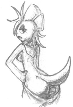 butt butt_focus clothed clothing female hand_on_hip looking_at_viewer looking_back looking_back_at_viewer no_underwear rear_view sagging_pants solo standing topless oogzie nintendo pokemon roxy_(oogzie) generation_5_pokemon pokemon_(species) scrafty graphite_(artwork) monochrome traditional_media_(artwork)