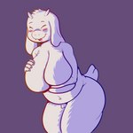 anthro big_breasts breast_squish breasts featureless_breasts female fur mature_anthro mature_female nude potbelly pubes simple_background slightly_chubby solo squish white_body white_fur wisty undertale undertale_(series) toriel boss_monster_(undertale) bovid caprine mammal 1:1 absurd_res hi_res unavailable_at_source