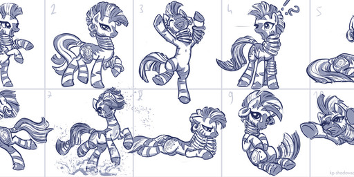 bracelet exclamation_point female feral hair interrobang jewelry lying neck_ring piercing question_mark sitting solo stripes tail water wet wet_hair karol_pawlinski friendship_is_magic hasbro my_little_pony zecora_(mlp) equid equine mammal zebra 2013 hi_res