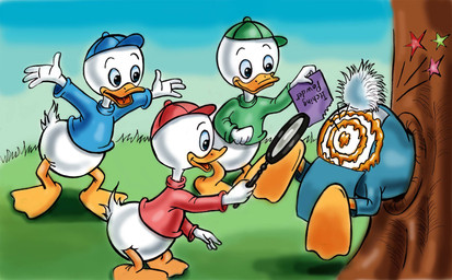 anthro beak bottomless bunny_costume butt butt_flap butt_stuck butt_torture butthurt clothed clothing costume exposed_butt feathers food group hat headgear headwear holidays honey_(food) itching_powder magnifying_glass male monobutt pain shirt stuck stuck_in_tree tail tail_feathers target_on_butt topwear white_body white_feathers young young_anthro zdrer456 disney ducktales ducktales_(1987) easter dewey_duck donald_duck huey_duck louie_duck anatid anseriform avian bird duck hi_res story_at_source brother_(lore) brothers_(lore) nephew_(lore) sibling_(lore) triplets_(lore) uncle_(lore) uncle_and_nephew_(lore)