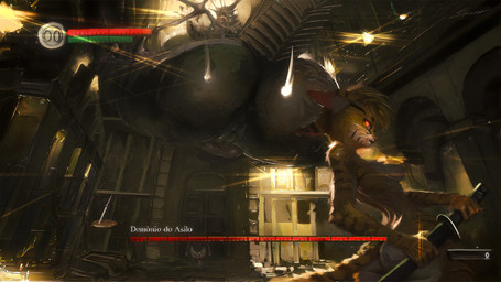 anthro breasts butt duo female fur gameplay_mechanics genitals gui health_bar holding_katana holding_melee_weapon holding_object holding_sword holding_weapon inside katana macro melee_weapon nude nude_anthro nude_female presenting presenting_hindquarters red_eyes snout striped_body striped_fur stripes sword vulva weapon nx147 dark_souls fromsoftware asylum_demon felid feline mammal monster 2026 hi_res