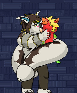 anthro armband armor blush blush_lines bracers cell_tail cheek_bulge dominant draining_kiss duo energy_drain hypnosis hypnotic_eyes kissing larger_dom life_drain male male/male mind_control restrained restrained_arms shirtless_male size_difference tail tail_coil tail_wrapped_around_body anzeray tribal_hunter bartleby munch_(tribal_hunter) lizard reptile scalie animated