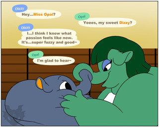 ambiguous_gender anthro big_cheeks border chubby_cheeks dialogue duo eye_contact eyelashes eyeliner eyeshadow fat_arms female female/ambiguous green_body green_hair grey_body hair hand_on_cheek huge_cheeks hyper_cheeks inside looking_at_another makeup male morbidly_obese morbidly_obese_anthro morbidly_obese_female morbidly_obese_male obese obese_anthro obese_female obese_male overweight overweight_anthro overweight_female overweight_male proboscis_(anatomy) romantic romantic_couple smile text trunk_(anatomy) wall_(structure) white_border jouigidragon animal_crossing nintendo dizzy_(animal_crossing) opal_(animal_crossing) elephant elephantid mammal proboscidean 2022 5:4 english_text hi_res watermark male_(lore)