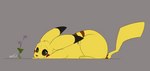 brown_stripes feral flower male plant solo stripes yellow_body possumgod nintendo pokemon pokemon_(anime) ash's_pikachu generation_1_pokemon pikachu pokemon_(species) colored_sketch hi_res sketch