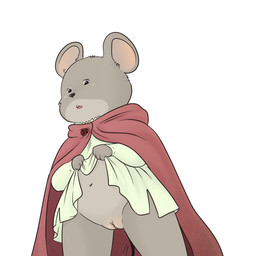 anthro clothed clothing clothing_lift female genitals gown low-angle_view navel open_mouth simple_background solo tongue vulva white_background young lonbluewolf ernest_and_celestine celestine_(ernest_and_celestine) mammal mouse murid murine rodent 1:1 source_request