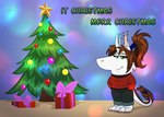 anthro chill christmas_tree equis_universe female fluffy fur gift holidays humor kirinaes looking_at_viewer merry_christmas paws plant smile solo text tree sunny_way christmas my_new_character my_new_character_(phillip-banks) shasehra_gaelehrion ki'rinaes digital_drawing_(artwork) digital_media_(artwork) english_text hi_res meme