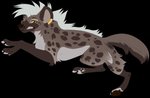 4_toes black_background brown_eyes ear_piercing ear_ring feet feral hair looking_at_viewer piercing ring_piercing simple_background solo toes white_hair senka-bekic hyena mammal spotted_hyena 2020 digital_media_(artwork)