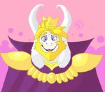 armor beard blonde_hair facial_hair hair horn long_ears male solo saintbullart undertale undertale_(series) asgore_dreemurr bovid caprine goat mammal monster digital_media_(artwork) microsoft_paint_(artwork) pixel_(artwork)