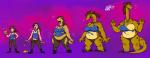 anthro basic_sequence belly big_belly big_breasts breasts brown_hair clothed clothing female five_frame_image five_frame_sequence hair human_to_anthro linear_sequence multi_frame_sequence non-mammal_breasts one_breast_out open_mouth overweight overweight_female simple_background solo species_transformation torn_clothing transformation transformation_sequence treasure weight_gain dizzy_demon tomb_raider lara_croft dinosaur human mammal prehistoric_species reptile saltasaurid saltasaurus sauropod sauropodomorph scalie 2017 digital_media_(artwork) sequence