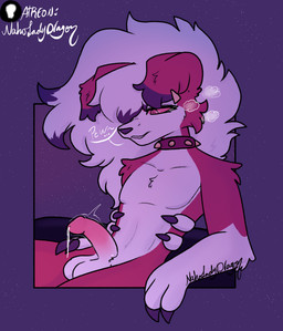 anthro balls genitals male penis solo naholadydragon nintendo pokemon fan_character canid canine canis generation_7_pokemon lycanroc mammal pokemon_(species) wolf hi_res