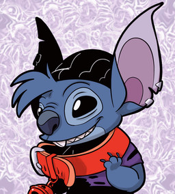 beanie bell bell_collar blue_body blue_fur clothing collar ear_piercing ear_ring fur hat headgear headwear jewelry piercing ring_piercing solo trevor-fox disney lilo_and_stitch stitch_(lilo_and_stitch) trevor-fox_(character) alien experiment_(lilo_and_stitch) animated animated_gif short_playtime