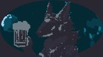 alcohol anthro beer beverage clothing fur machine pgup4pgdn_(artist) solo space protogen 16:9 animated digital_media_(artwork) long_playtime pixel_(artwork) pixel_animation widescreen