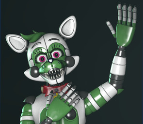 anthro bow_tie female glistening glistening_body green_body green_hair hair locket machine pink_eyes simple_background solo speaker white_body dinkydoo spacebaron_(modeler) five_nights_at_freddy's scottgames fan_character animatronic canid canine fox mammal robot 3d_(artwork) digital_media_(artwork) source_filmmaker_(artwork)