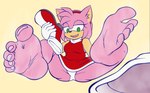 5_toes ambiguous_gender anthro bodily_fluids breasts duo extreme_size_difference feet female foot_fetish foot_focus foot_play macro micro nails size_difference soles stuck_to_foot sweat sweaty_feet toenails toes d.kobayashisan sega sonic_the_hedgehog_(series) amy_rose sonic_the_hedgehog eulipotyphlan hedgehog mammal absurd_res alternate_version_at_source hi_res female_(lore) male_(lore)