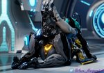 anus duo female female_penetrated from_front_position genitals glowing glowing_anus glowing_genitalia glowing_pussy male male/female mating_press penetration pussy sex vaginal vaginal_penetration auramargaret digital_extremes tencent warframe mesa_(warframe) nyx_(warframe) alien humanoid tenno 3d_(artwork) digital_media_(artwork)