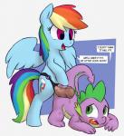2013 blue_fur blush cutie_mark dialog dildo dragon duo english_text equine female feral friendship_is_magic fur green_eyes hair male mammal multi-colored_hair my_little_pony pegasus ponchuzn purple_eyes rainbow_dash_(mlp) rainbow_hair sex_toy spike_(mlp) strapon text wings
Rating: Explicit
Score: 20
User: Falord
Date: December 22, 2013