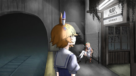 asian_clothing bench black_clothing black_footwear black_shoes brown_hair clothed clothed_female clothed_humanoid clothing crossed_legs duo east_asian_clothing female footwear fully_clothed fully_clothed_female fully_clothed_humanoid hair japanese_clothing japanese_school_uniform legwear night orange_hair railway_track school_uniform serafuku shoes sitting sleeping sound_effects text thigh_highs train_station uniform vowelless vowelless_sound_effect white_clothing white_legwear white_thigh_highs yellow_eyes zzz kumiyabe cygames uma_musume_pretty_derby matikanefukukitaru_(pretty_derby) silence_suzuka_(pretty_derby) animal_humanoid equid equid_humanoid equine equine_humanoid horse_humanoid humanoid mammal mammal_humanoid 16:9 archived_source hi_res japanese_text unavailable_at_source widescreen