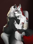 alternative_fashion anthro bridge_piercing cuddling duo ear_piercing facial_piercing female furgonomics furry-specific_piercing gauged_ear goth industrial_piercing male male/female multiple_piercings muzzle_piercing nose_piercing nose_ring nude piercing ring_piercing septum_piercing septum_ring conquart dakota_(spectraldragon21) canid canine mammal absurd_res hi_res