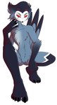 5_fingers 5_toes anthro crouching feet fingers humanoid_feet humanoid_legs male nude plantigrade solo toes foot_ninja15 helluva_boss stolas_(helluva_boss) avian bird demon humanoid owl alternate_version_at_source hi_res