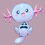 1:1 amphibian anus blush conditional_dnp exed_eyes female feral generation_2_pokemon genitals nintendo nude open_mouth pokemon pokemon_(species) pussy simple_background smile solo spread_legs spreading wooper