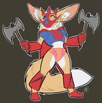 anthro cosplay female getter_dragon heterochromia machine mecha multicolored_tail solo tail jesterghastly getter_robo_g rose_dandy-ba canid canine fennec_fox fox mammal mink mustelid musteline true_fox true_musteline hi_res