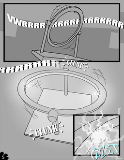 electricity machine onomatopoeia portal sound_effects text zero_pictured janner3d comic greyscale monochrome