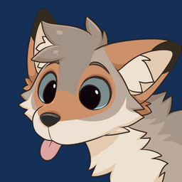 ambiguous_gender anthro black_body black_fur black_nose blowing_raspberries brown_body brown_fur cheek_tuft dipstick_ears ear_markings facial_tuft fur head_tuft inner_ear_fluff markings multicolored_body multicolored_ears multicolored_fur neck_tuft simple_background solo tan_body tan_fur tan_inner_ear tan_inner_ear_fluff tongue tongue_out transparent_background tuft feve canid canine canis mammal wolf 1:1 2026 2_frame_animation alpha_channel animated headshot_portrait icon portrait